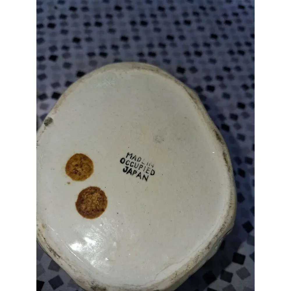 VINTAGE JAPAN Ceramic Rooster Sugar Bowl Hand Painted